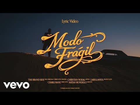 Christian Nodal - Christian Nodal - Modo Frágil (Lyric Video)